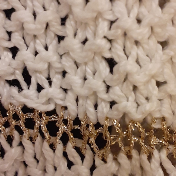 Cute vintage crochet crop top cream hold Small - Picture 4 of 4